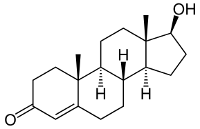 Chemical structure of testosterone