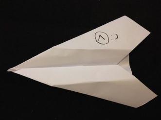 "The Dart" paper airplane designed looked good, but only managed to fly an average of 10 inches. This was our worst flier. 